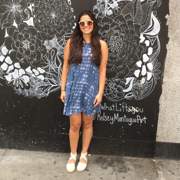 target blue tie dye dress